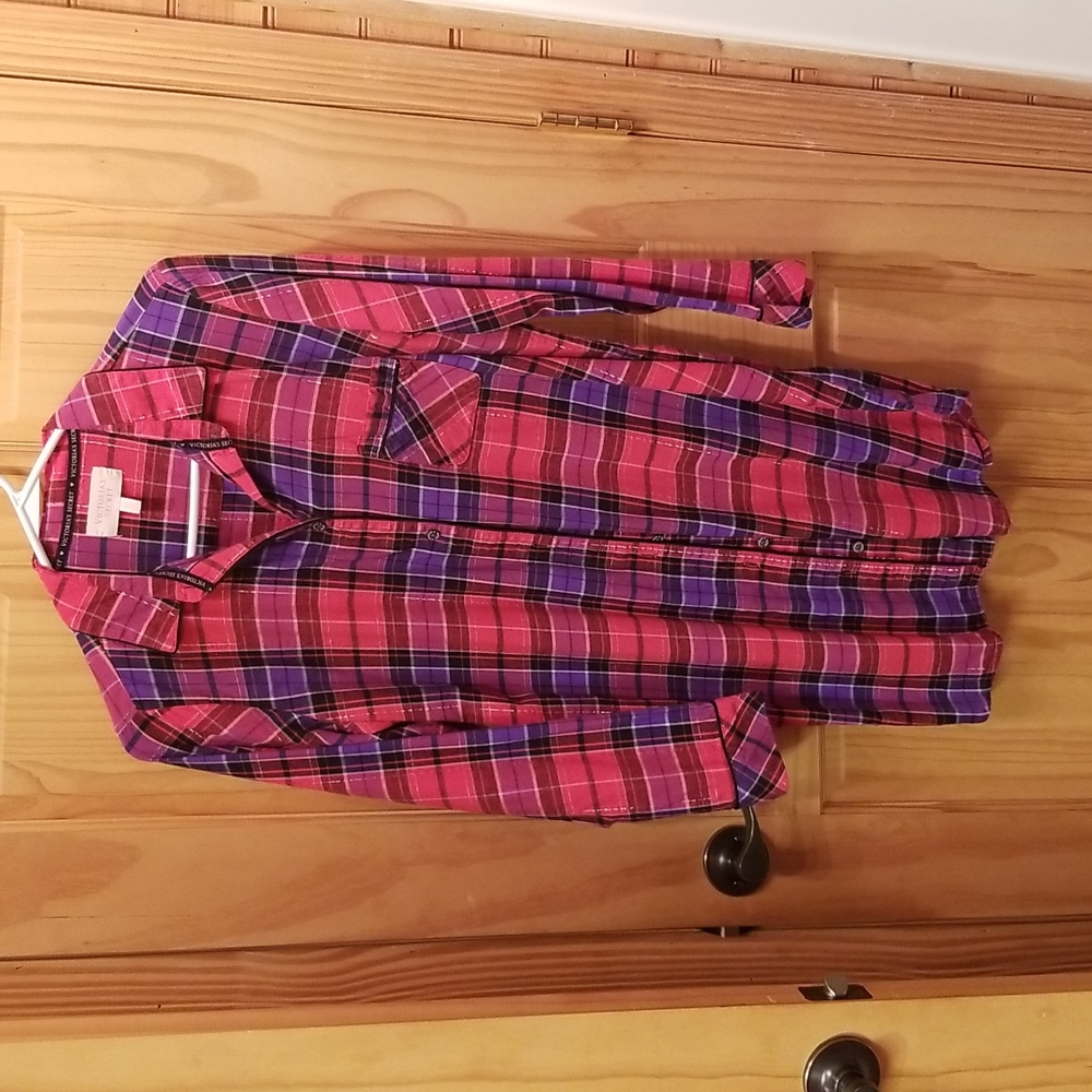 Medium Plaid Victoria's Secret Night Shirt.